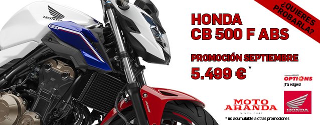 MotoAranda's tweet photo. #Honda #CB500F en promoción. ¡Ven a probarla a #MotoAranda! https://t.co/WaJTP0OpuU