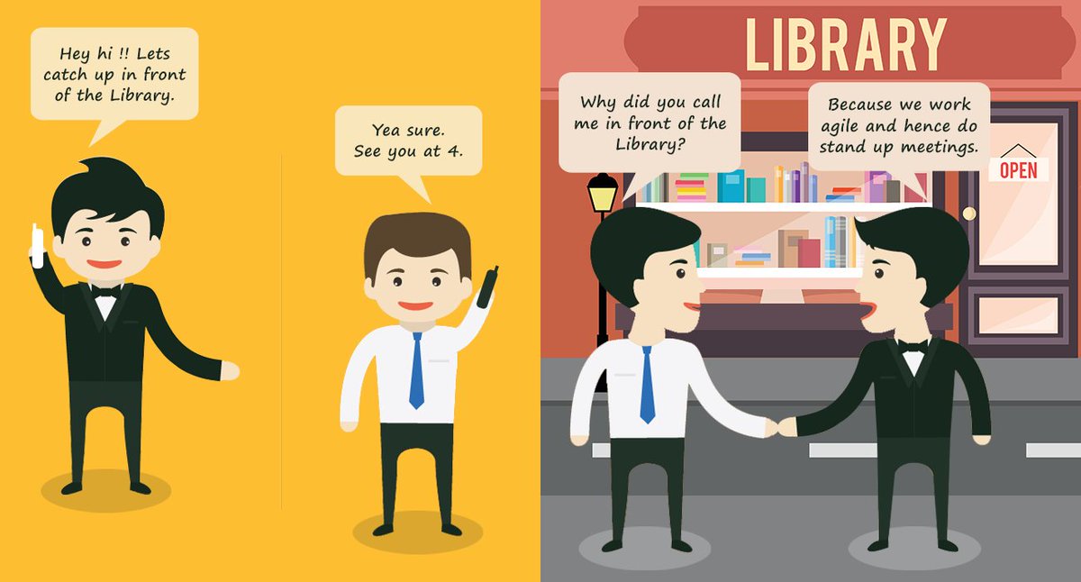 Drutas's tweet image. If you do stand up meetings, that means you are agile.
#agilejokes #drutas #agileprojectmanagement