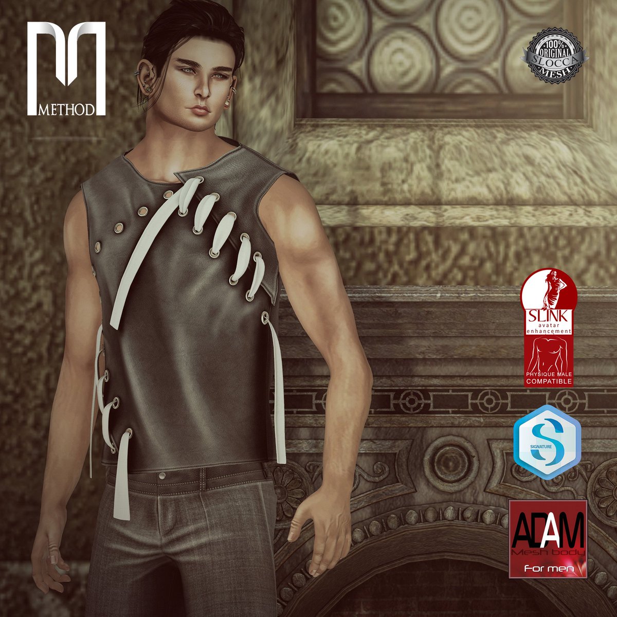Method_Moda_'s tweet image. Eyelets Vest
Available at MOM from the 20th September.
 SLurl:maps.secondlife.com/secondlife/Sun…
 Enjoy!