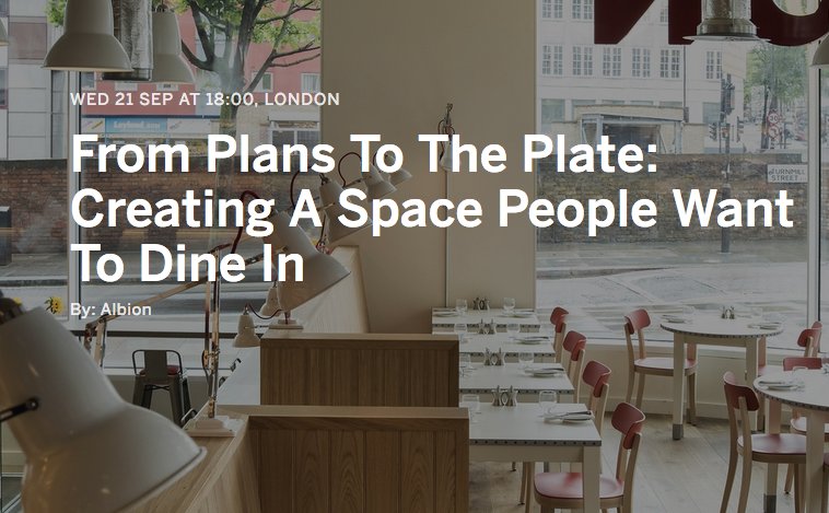 ClerkenwellDQ's tweet photo. TONIGHT 6pm: From Plans to Plate @Albion_London #Clerkenwell expert panel Tkts https://t.co/V5bBmVipdC #CDQ16 #LDF16 https://t.co/xXALJllTIR