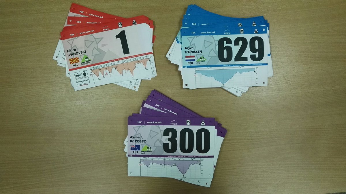 Bib numbers are ready for #KraliMarkoTrails this weekend in #Prilep #Macedonia 
#TimingServices by #TagTiming