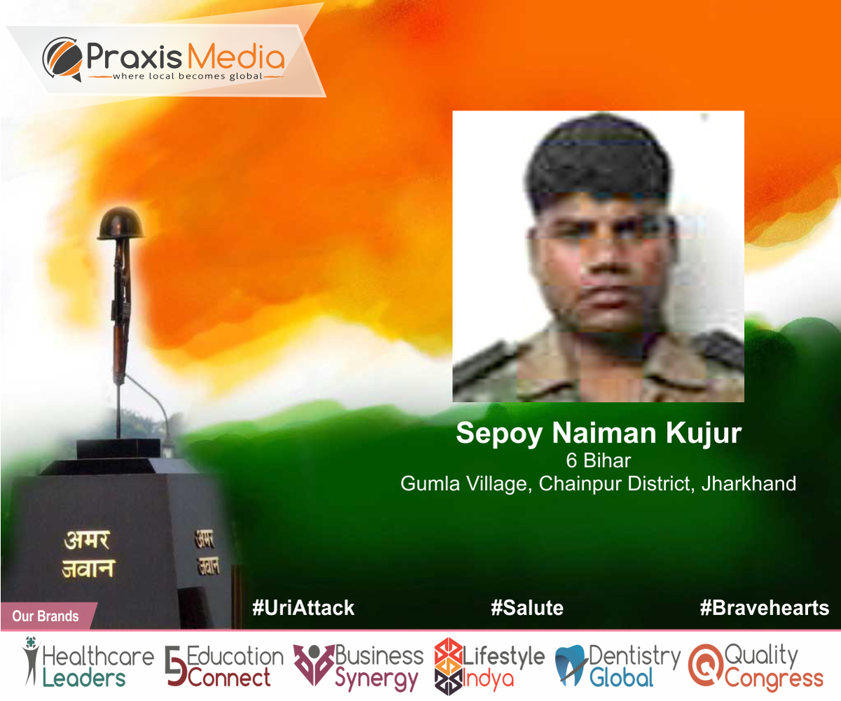 PraxisMediaGrp's tweet photo. paying homage 2 the brave martyrs of #UriAttack.Let the sacrifice nt go in vain! #StopTerrorAttack #IndianArmy #WorldPeaceDay #Bravehearts https://t.co/6Pr4gBKtbP