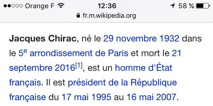 Le gendre de Jacques Chirac demande de respecter la « tranquillité » de l’ex-Président « toujours hospitalisé »'image sur Twitter Voir l'image sur Twitter