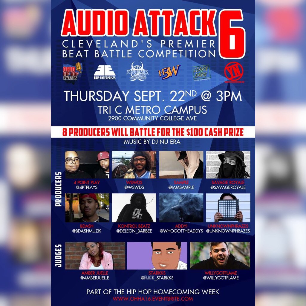 sicksteen_216's tweet photo. Tomorrow !!! 

#AudioAttack 6 / 9-22-16

Tri C Auditorium (Downtown)

#OHHA Hip Hop Homecoming Event https://t.co/Utc9LMujsr