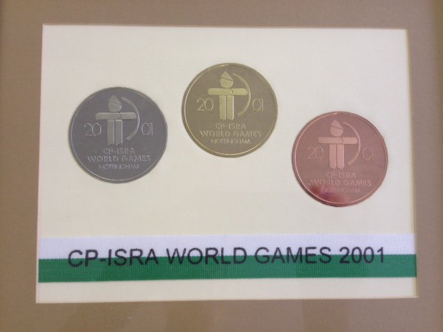 Medals from the <a href="/CPISRA/">Omar israel Pech couoh</a> World Games in 2001 in Nottingham. Did you take part? #CPSport2015