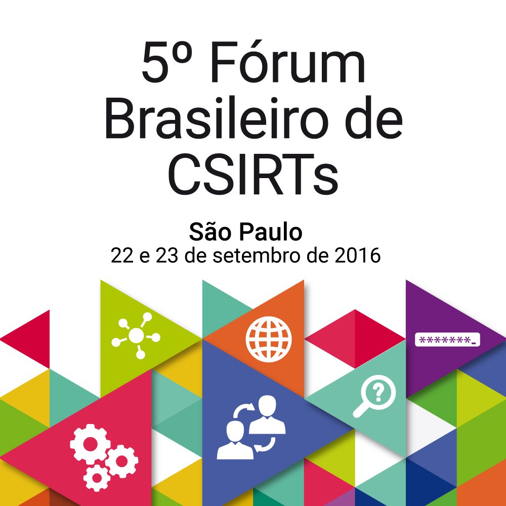ComuNICbr's tweet image. Amanhã (22/09) começa o 5º #forumcertbr. Ainda dá tempo de se inscrever! Confira a programação e participe: cert.br/forum2016/agen…