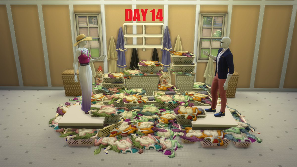 DruTruBuilder's tweet photo. Day 14, Still Life has many obstacles that get in the way. One of them is needing #LaundryStuff Help bring these two together @SimGuruGraham https://t.co/21cnlAHcrm
