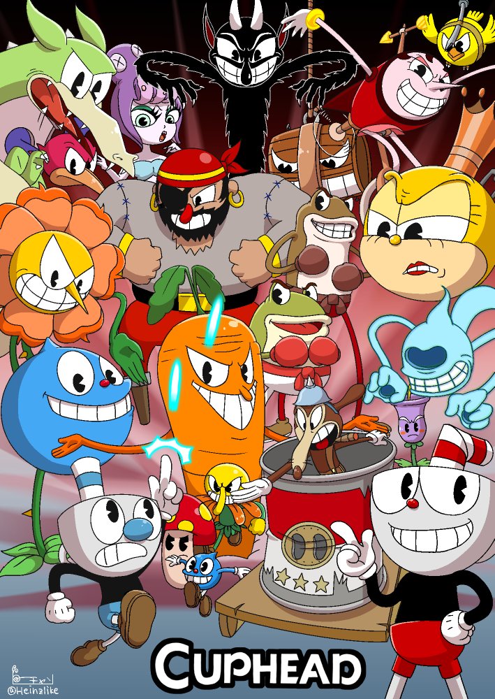 Heinzlike's tweet photo. #Cuphead
描きたいのを描けるだけ描きました。
発売が待ち遠しいです。 https://t.co/pB2E82eweS
