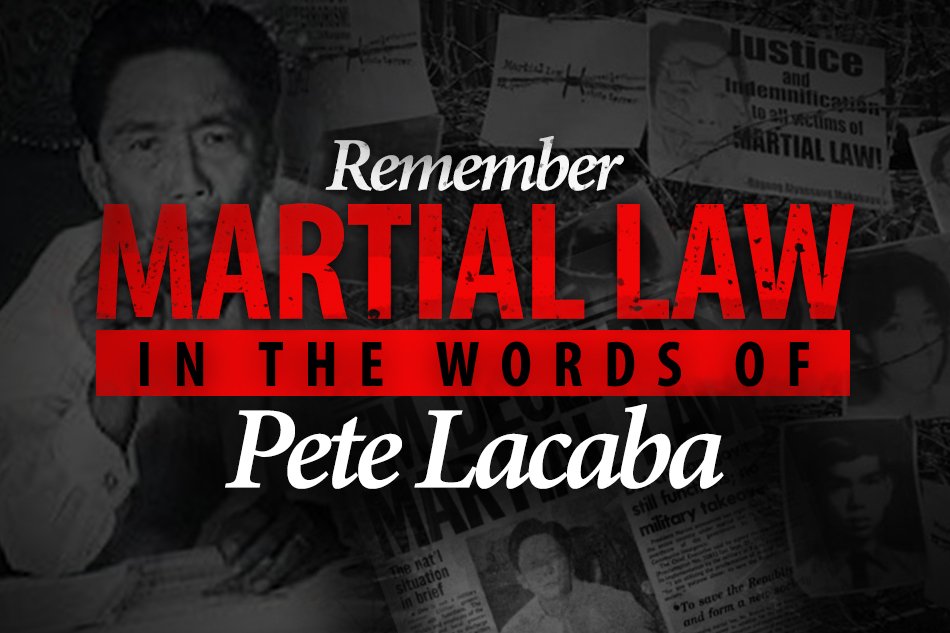 ABSCBNNews's tweet photo. Writer Pete Lacaba remembers martial law https://t.co/T4SO7RcCjF #RememberML44 https://t.co/qSvLp4F4Y4