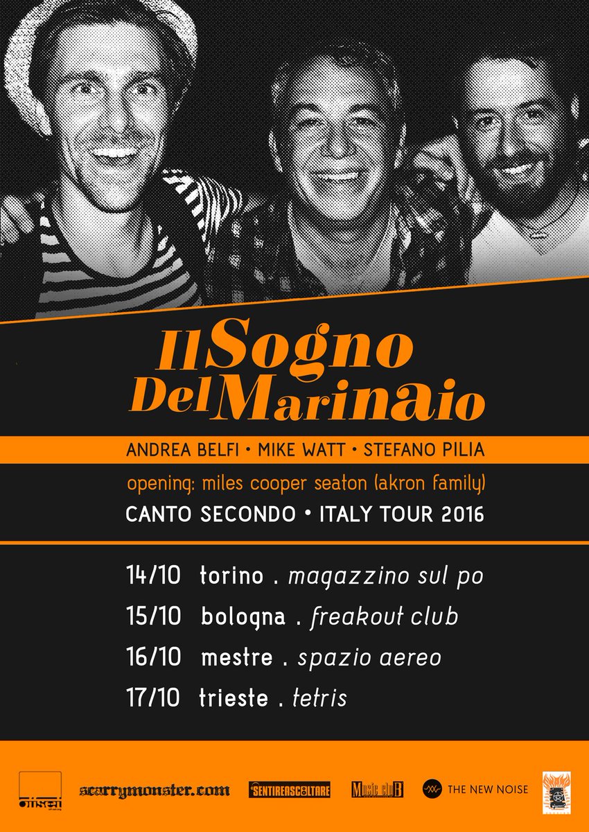 Scarrymonster's tweet photo. #il_sognodelmarinaio feat.#mike_watt #pilia #belfi
open act:#milescooperseaton(#akron_family)
#cantosecondo_italytour
#offset #scarrymonster https://t.co/dkpLLFxo6A