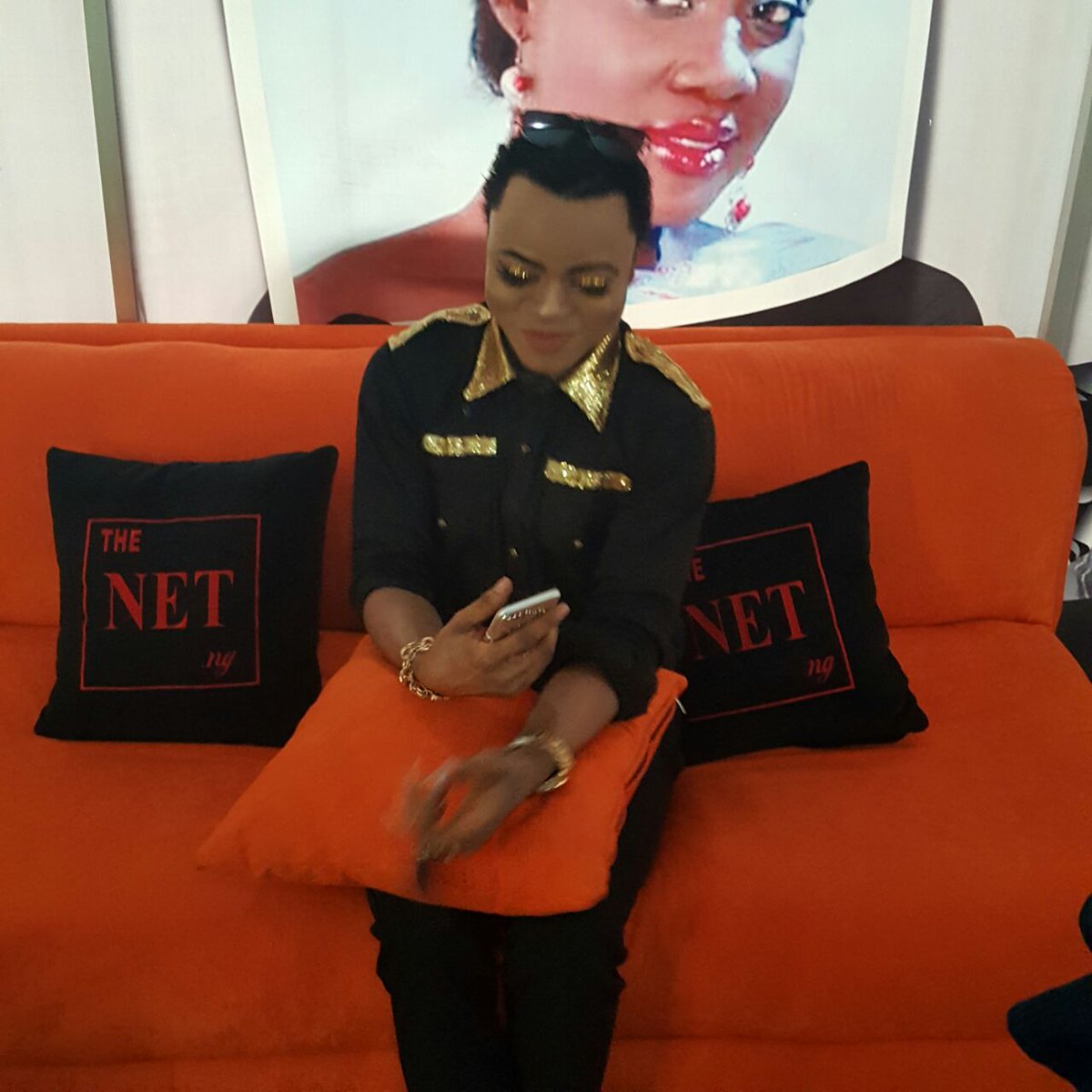 theNETng's tweet photo. Bobrisky is in the building! Watch us live on Facebook 'theNETng' now 😊 https://t.co/cQuhndDeqB