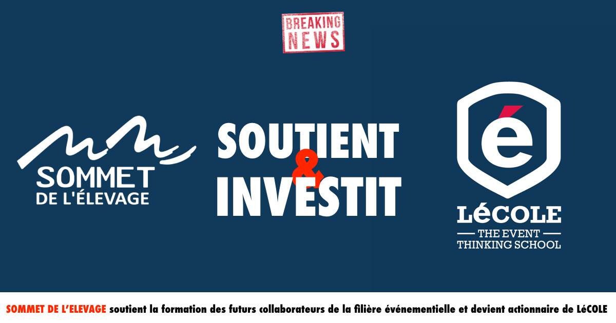t_e_t_school's tweet photo. SOMMET DE L'ELEVAGE soutient la formation des futurs collaborateurs de la filière événementielle et devient actionnaire de LéCOLE. https://t.co/QrCJFp4H2n