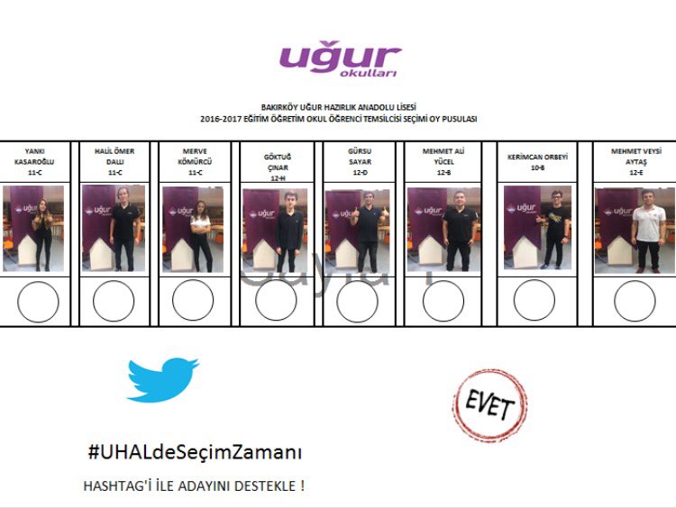Sende #UHALdeSeçimZamanı hashtag i ile başkanını destekle!!