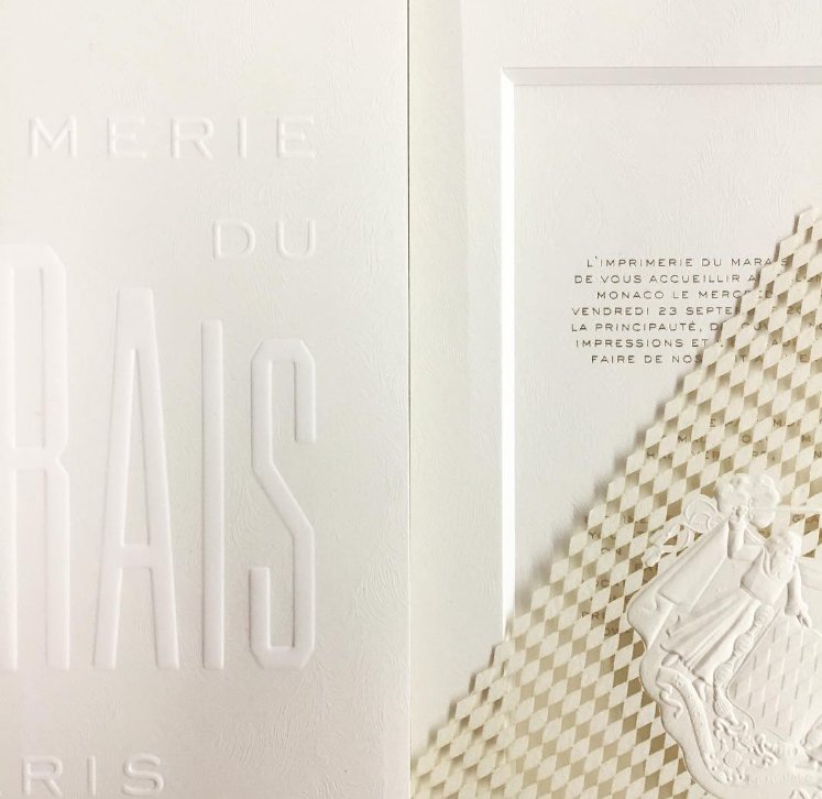 Imprimerie du Marais x @made_thought's stunning collaborative invitation for Luxepack Monaco, printed on Colorplan.