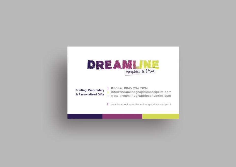 Purple Tasche On Twitter "Single Sided Business Card Design For Dreamline Graphics And Print