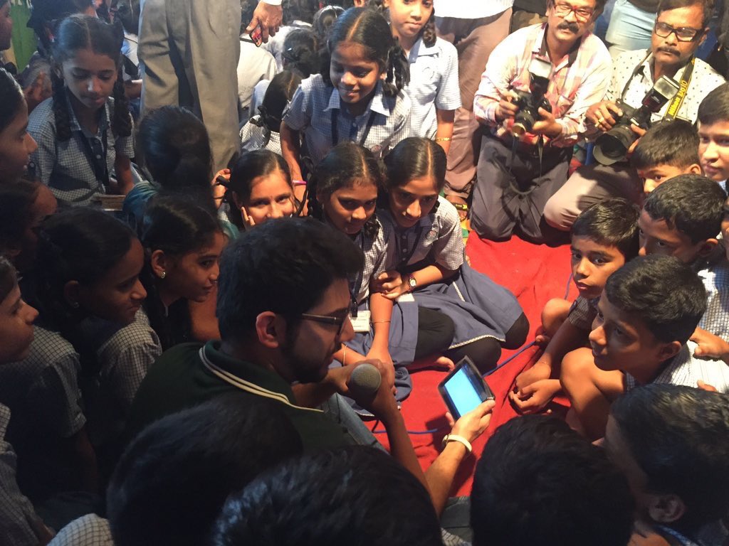AUThackeray's tweet photo. Distributed tabs in 3 schools in Jogeshwari to reduce the load of school bags. These tabs contain text books, notes, videos, revisions https://t.co/JR5Nnqovm2