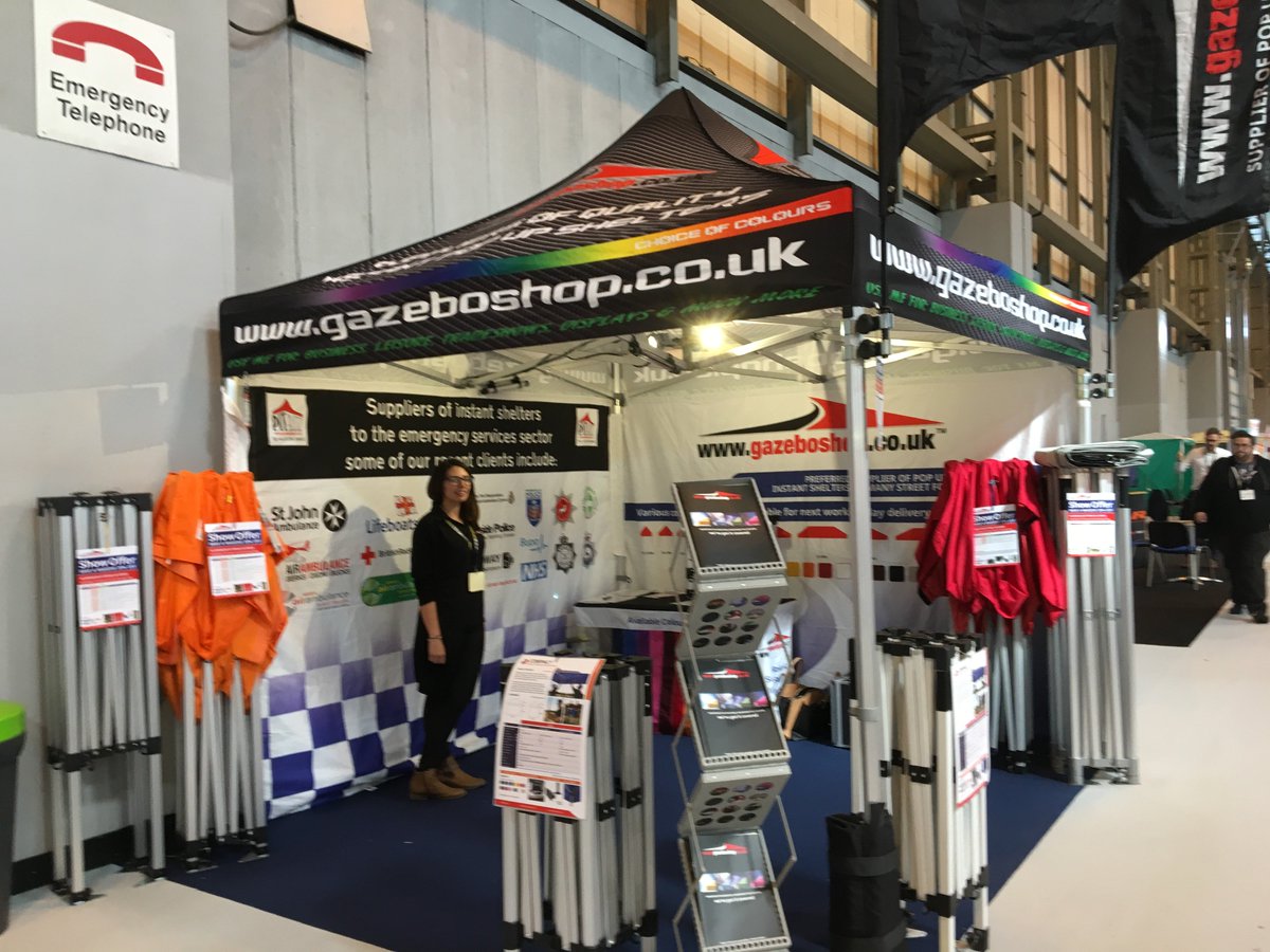Are you at the <a href="/emergencyukshow/">The Emergency Services Show</a> this week? Come and visit us at stand F105... Wide range of #instantshelters to suit all needs #ESS2016