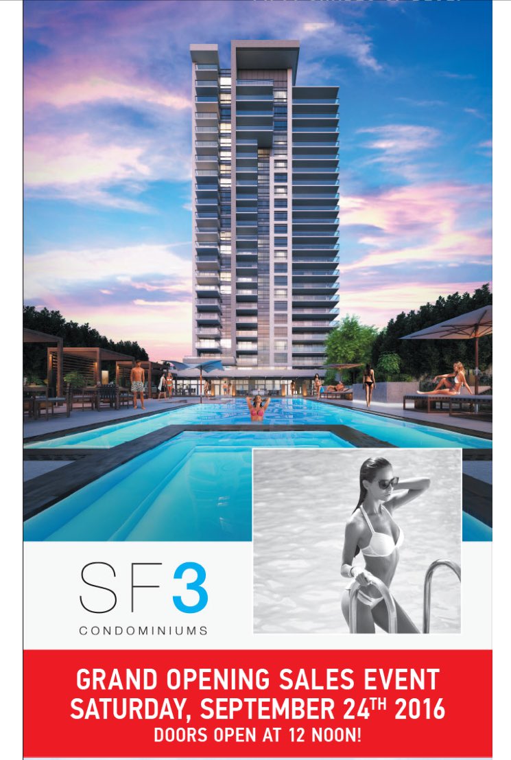 ChestnutHillDev's tweet photo. See you on Saturday in #Pickering for our Grand Opening Event #SF3Condos Doors Open at 12 noon. https://t.co/e7fSzXVvRa