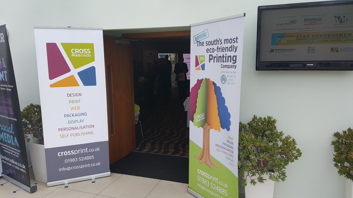 CrossprintLtd's tweet photo. Come and find us at #iowexpo. Look out for the pop-up banners #iwexpo #print #banners #ThinkingPrint #design #packaging #selfpublishing #iow https://t.co/N0u5yJpxRr