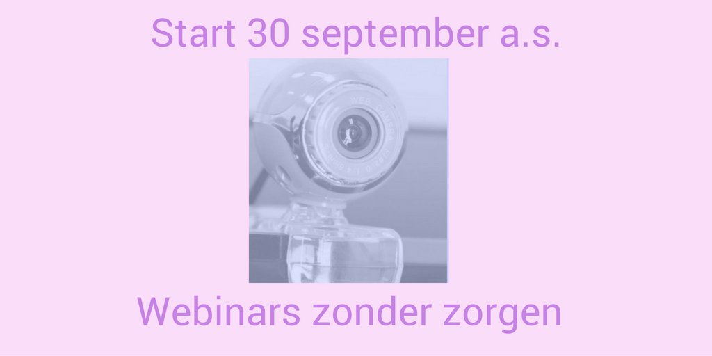 Wil jij leren hoe en met welke tools jij webinars kunt geven? Of hoe je kunt ondersteunen bij webinars?
bit.ly/2bSWPoJ #webinar