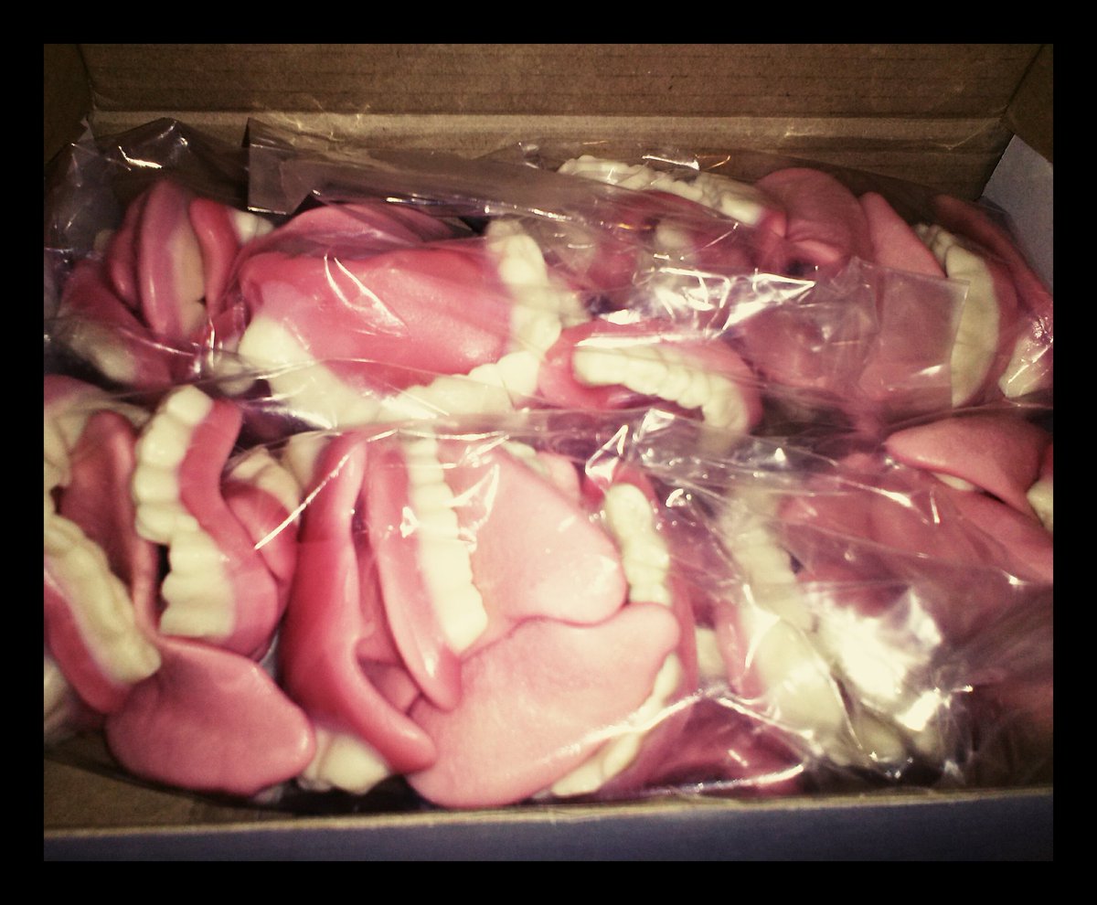 tweetsheaf's tweet photo. A box of false teeth?! That means one thing... B'day Prep is underway for tomorrows #OAPParty (DW they're not real) https://t.co/DlxcPmjwId