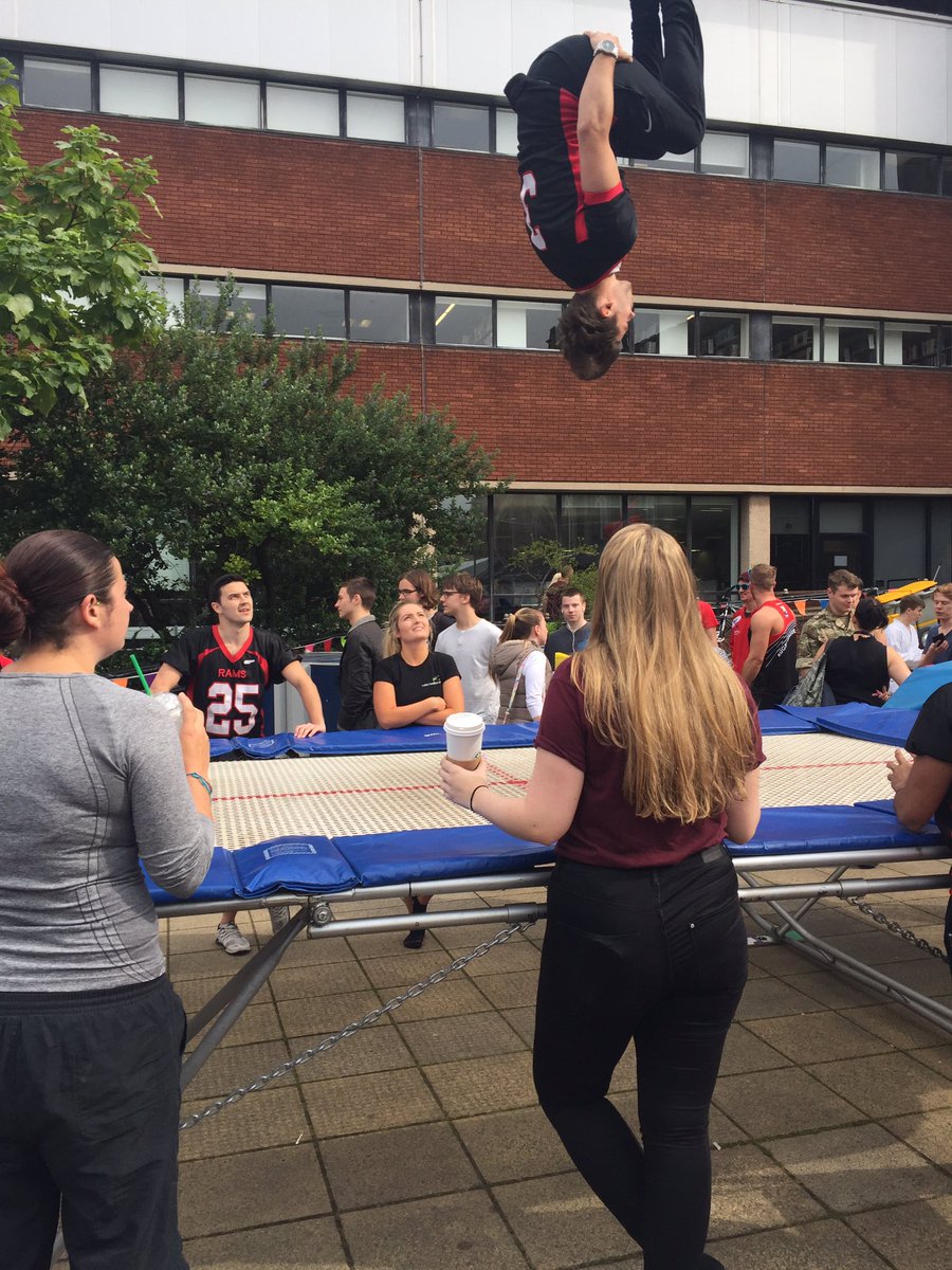 uclantrampoline's tweet photo. Everyone's getting involved including the @UCLan_Rams 🏈 Come join us! https://t.co/0Ozw11GrtB