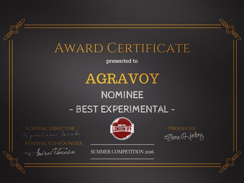 agravoy's tweet photo. We've been nominated for best experimental in this summer's London #shortpole competition! #ukhorror, #experimental https://t.co/f3CzjZQvC4