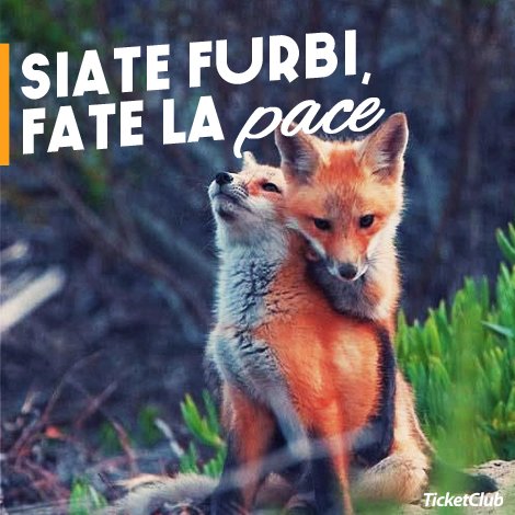 TicketClubIT's tweet photo. Buona #giornatadellapace ✌ https://t.co/bkOuoL0QQC