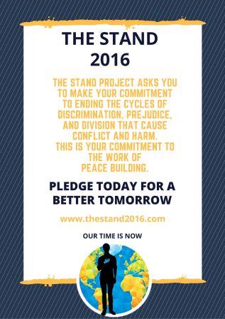 TheStand2016's tweet photo. Celebrating #peaceday2016 by encouraging others to commit to #peace each and #everyday by taking #TheStand2016 #WeAreChange #Humanity #One https://t.co/umPPdSCowH