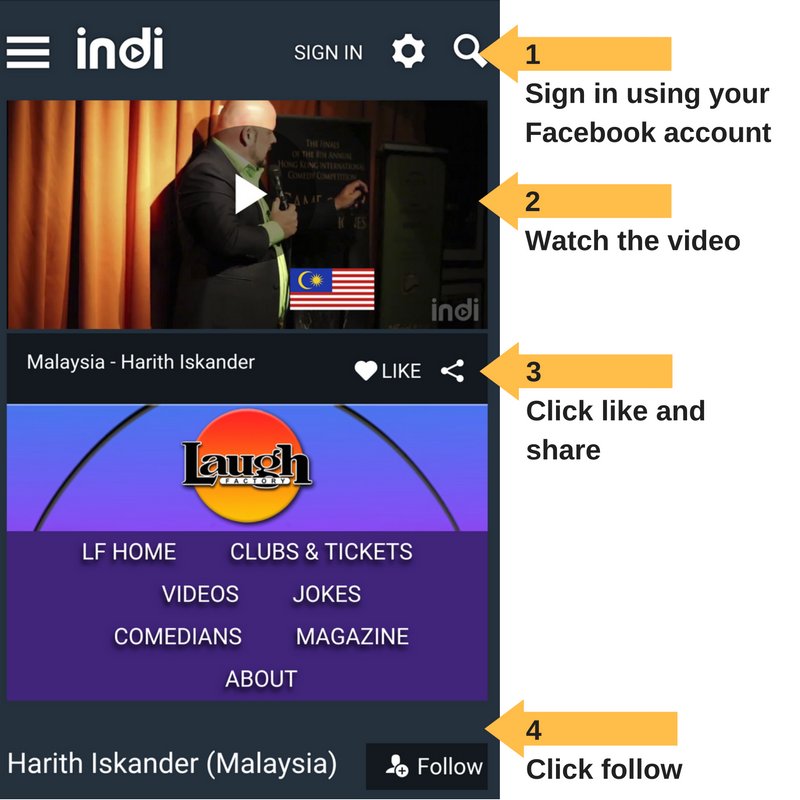 HarithIskander's tweet photo. This is how you vote me as @TheLaughFactory's Funniest Person In The World. #LaughFactory #fpitw
Go to https://t.co/yk0QGBlDAJ and: https://t.co/TK3w2KqsWt