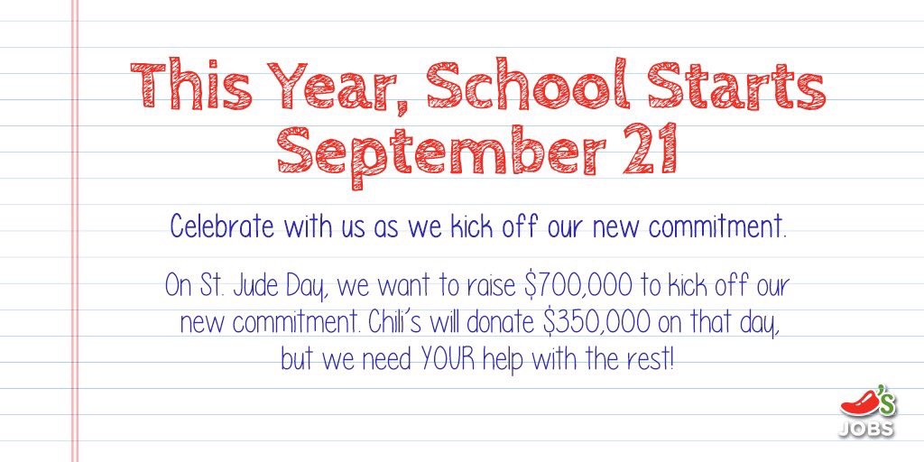 Please go to any Chili's today and help us kick off our new commitment. Donate to help match our $350,000. #chilislove #Moosepack