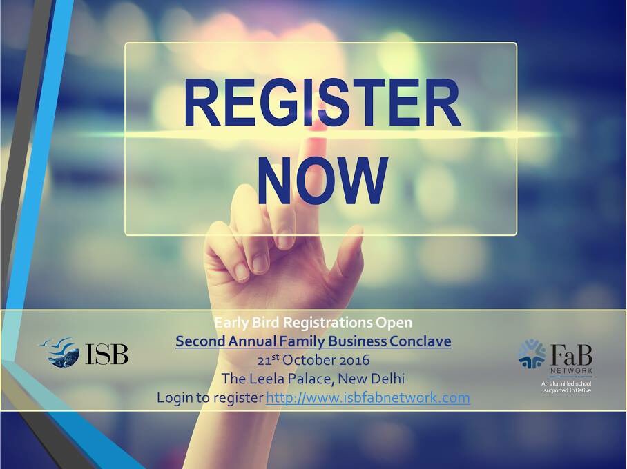 isbfabnetwork's tweet photo. Registrations now open #isbfabnetwork #conclave2016 @ISBedu https://t.co/z6JqcogMwd