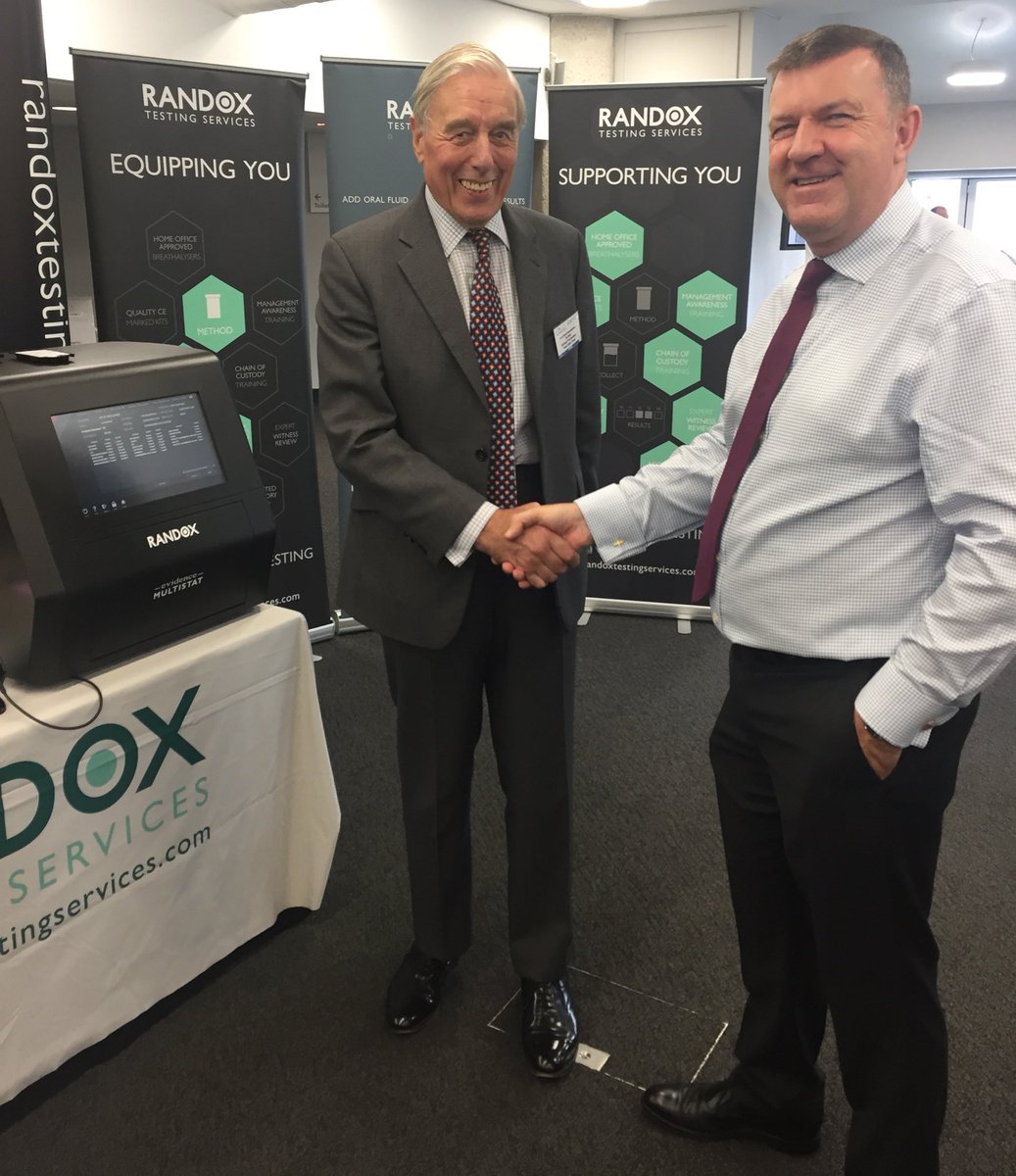 RandoxTesting's tweet photo. Gary McCutcheon (GM) welcomes questions and interest raised by Lord David Ramsbotham at the @RandoxOfficial stand #CJM2016 https://t.co/dXvjWtVbT7