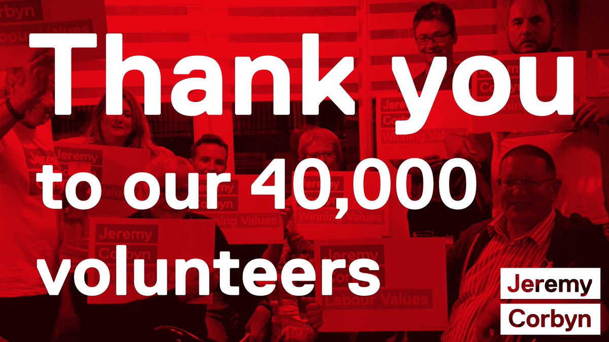 We've had a staggering 40,000 people sign up to volunteer on our campaign. A huge thank you to every single one of you!