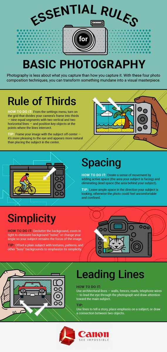 CanonUSA's tweet photo. #WednesdayWisdom: Learn these essential composition rules and #canonbringit! https://t.co/bVw1YLWT1C