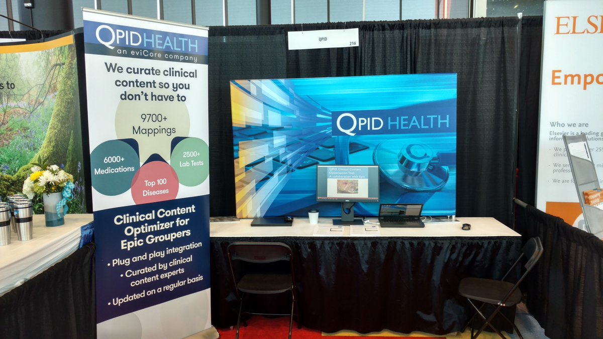 QPIDHealth's tweet photo. Happy to be sharing our #ClinicalContent at the #EpicUGM meeting. Come by and learn how to optimize clinical value of Epic https://t.co/9575QVGvG1