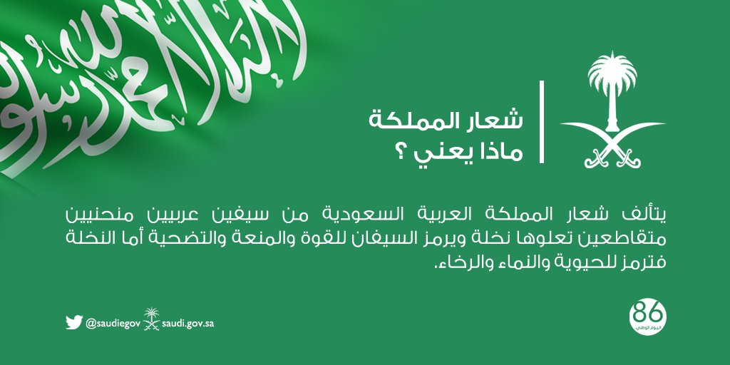 علم المملكة العربية السعودية سيفين ونخلة مصنوع من المطاط