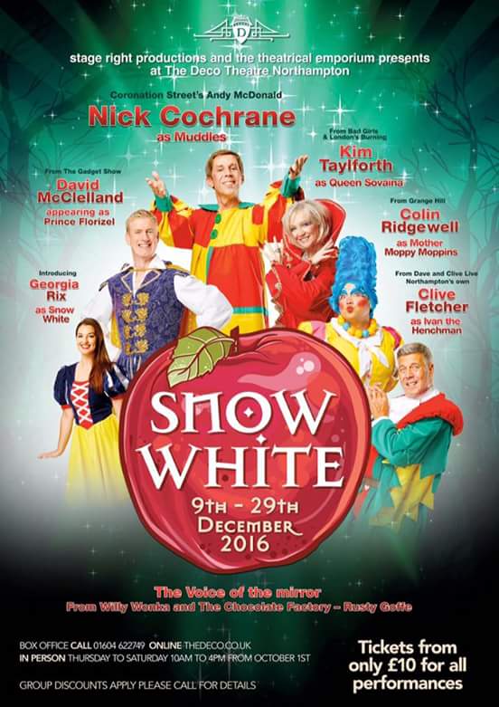 First look <a href="/DecoNorthampton/">The Deco Northampton</a> SNOW WHITE #Panto poster starring <a href="/KimTaylforth/">Kim Taylforth</a> &amp; <a href="/ColinRidgewell/">Colin Ridgewell</a>