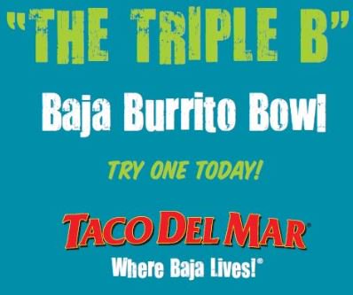 TacoDelMar_BC's tweet photo. C'mon in for a $4 Baja Burrito Bowl today. Just say 22524 when you visit. #TDMPromoCode https://t.co/CKZljorwv9