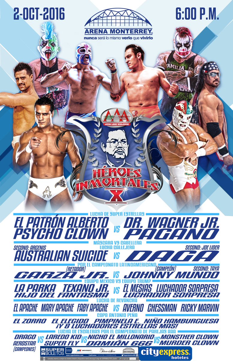 luchalibreaaa's tweet photo. Hoy te llevaremos los detalles del Media Day de #HéroesInmortalesX con entrevistas y fotos de las #EstrellasAAA desde la Ciudad de México. https://t.co/uxoX0Ynx4w