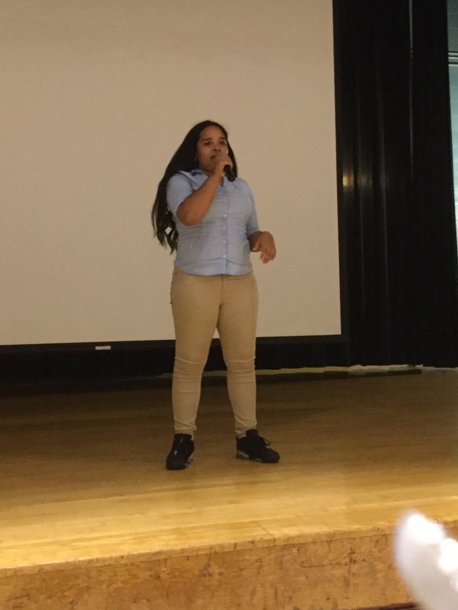 TheSVAway's tweet photo. A special surprise performance by 8th grader Ms. Rodriguez #TheSVAway #making8great #BronxEd https://t.co/C1NAVCqwHo