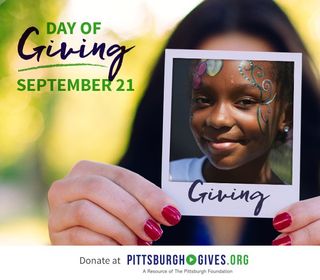 JudithKellyAssc's tweet photo. Today is the @PittsburghFdn Day of Giving! Donate to your favorite nonprofits! Visit https://t.co/MFaRKXCB7g for more information. #16DOG2 https://t.co/EduvgyFPth