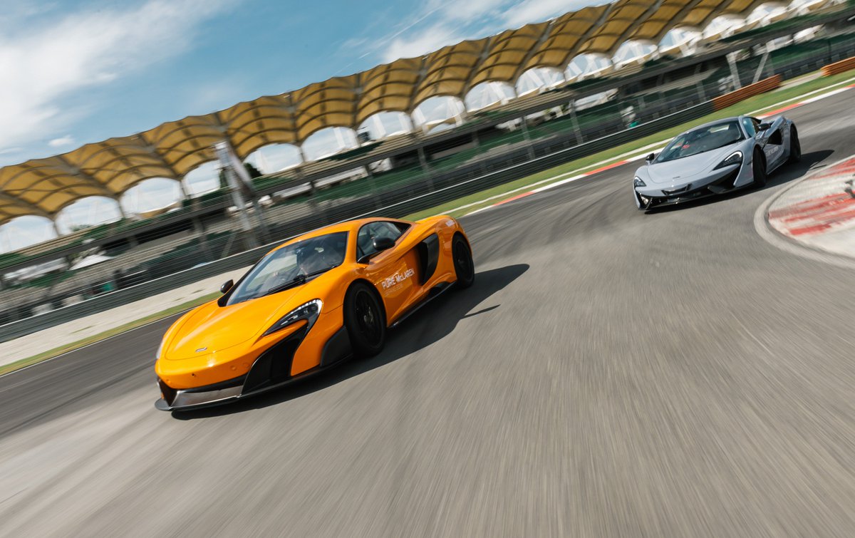 McLarenAuto's tweet photo. #PureMcLaren #Sepang is underway with guests taking to the 5.5km track in Sports and Super Series models. https://t.co/uTpC8BIocj #McLaren https://t.co/qk7jmYSXgi