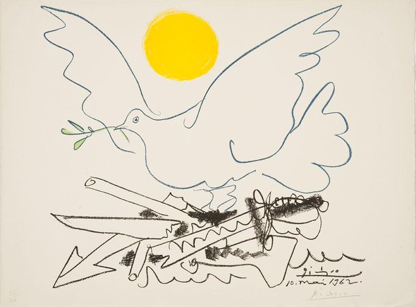 hirshhorn's tweet photo. Happy International Day of Peace! Pablo Picasso "Painter at Work" 1962 https://t.co/2f7Vgm8N2G #PeaceDay https://t.co/Tj7tHgYSAu