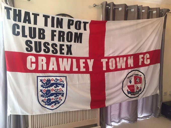 After being nicked by Polish fans at EURO 2016, <a href="/bruceywells/">✌Bruce Wells⚽</a> now has a new flag, from donations made by our fans. 👏🏻