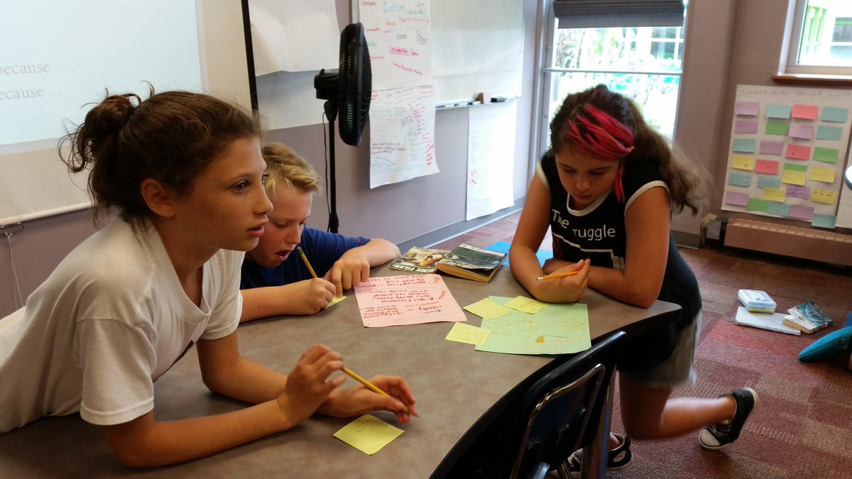 malorie_ss's tweet photo. Literature circles analyzed characters from The Outsiders by choosing adjectives/ quotes, then offered feedback to other groups. #mspds https://t.co/5I5EiWAegX