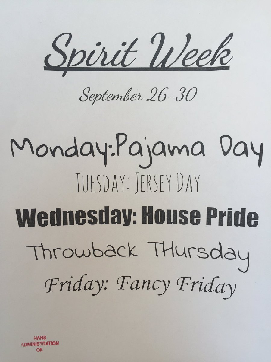 Dwight_Carter's tweet photo. @napls_hs Spirit Days! #NAHSBetterTogether https://t.co/rQrWgb0ldm