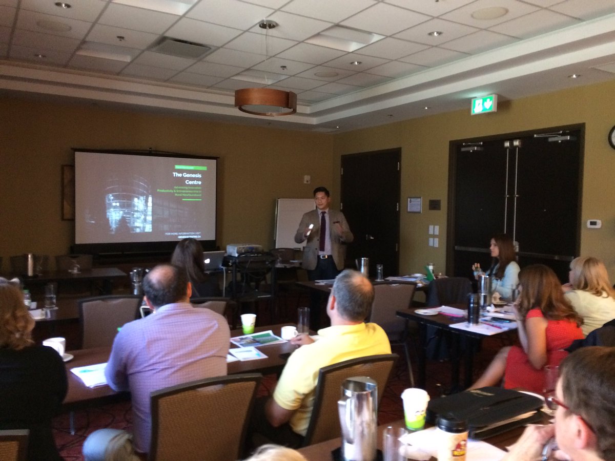 _techNL's tweet photo. @AngeloCasanas of @Genesis_Centre speaks at the @CBDCNL Advancing Innovation training session. @ACOACanada https://t.co/lVFNYEUtei