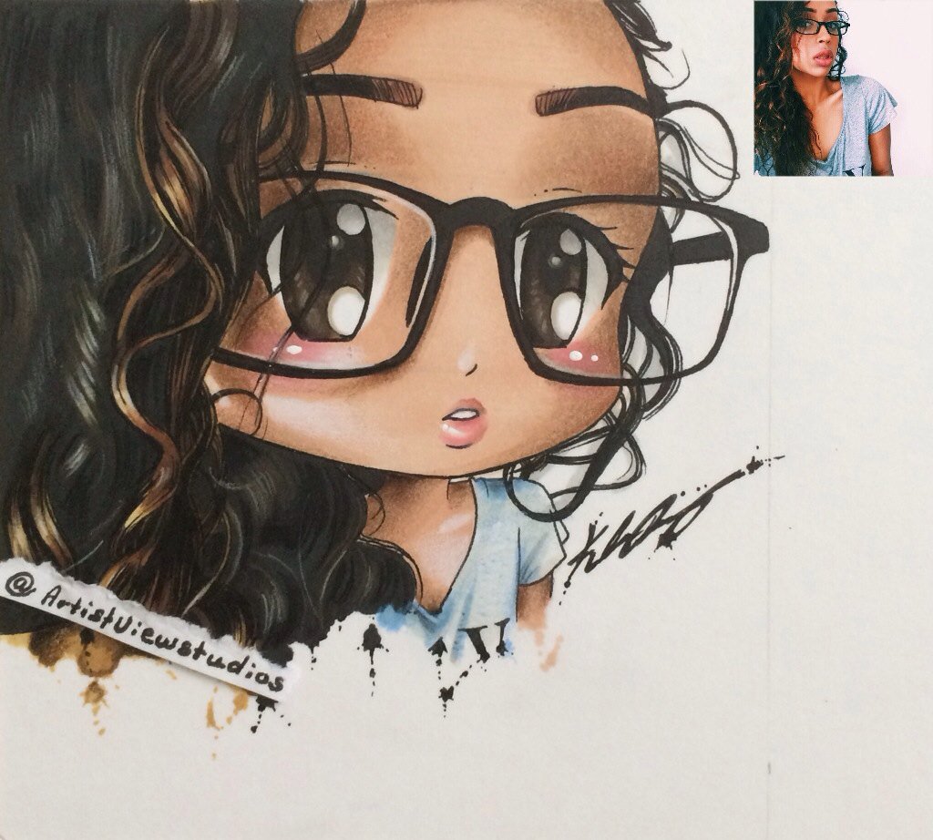 ArtistViewStudios on Twitter: "Chibi style drawing of @lizzzako https