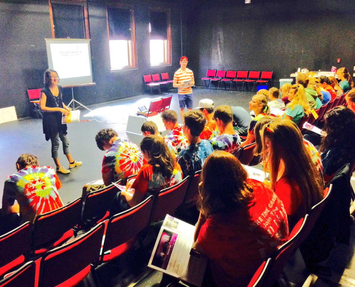 UnifiedTheater's tweet photo. Middletown rockstars learning from @OddfellowsPlay experts at the #UTSummit! https://t.co/q4yS6MGvxD